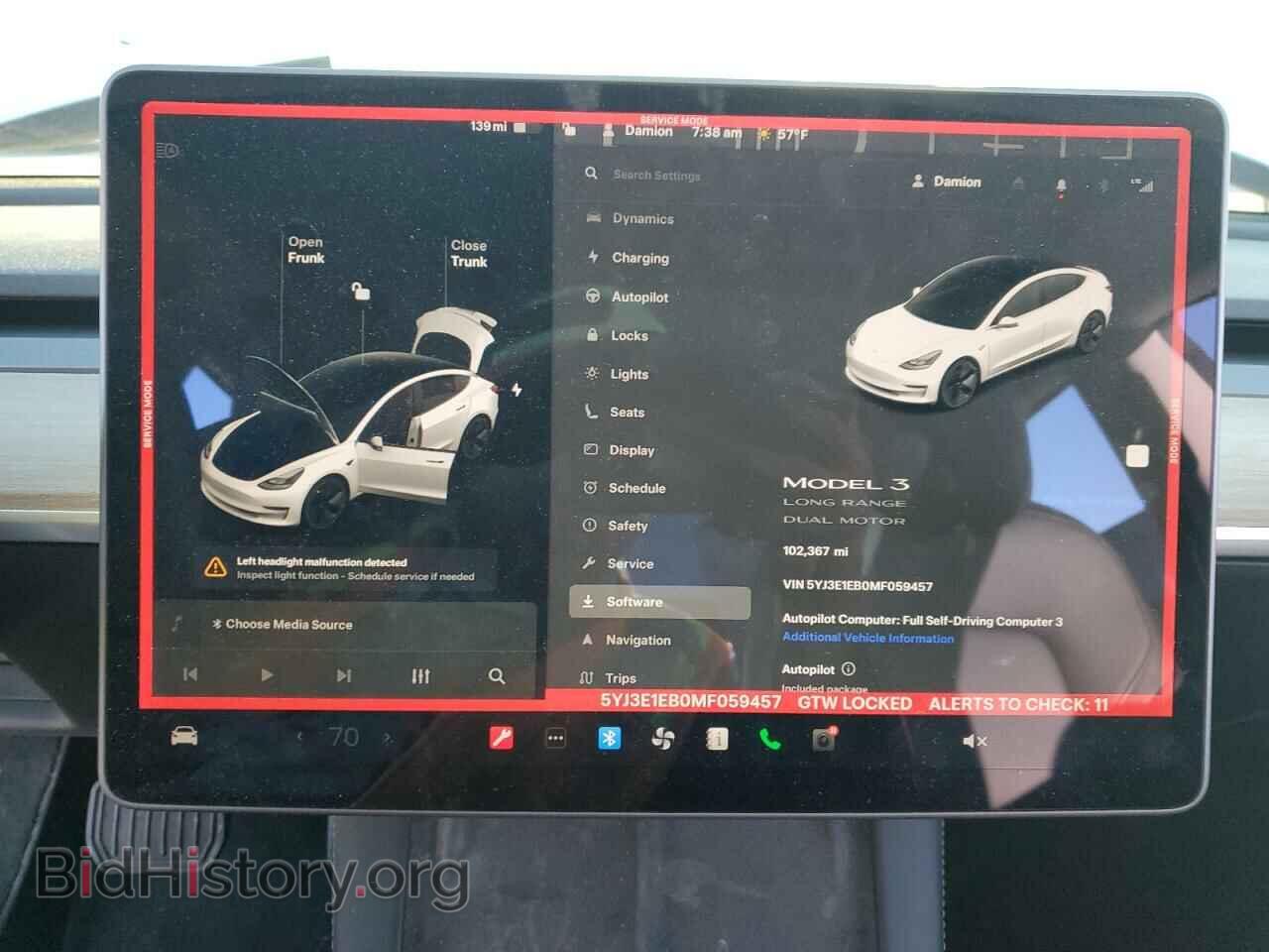 2021 TESLA MODEL 3 - VIN: 5YJ3E1EB0MF059457 - Photo 9
