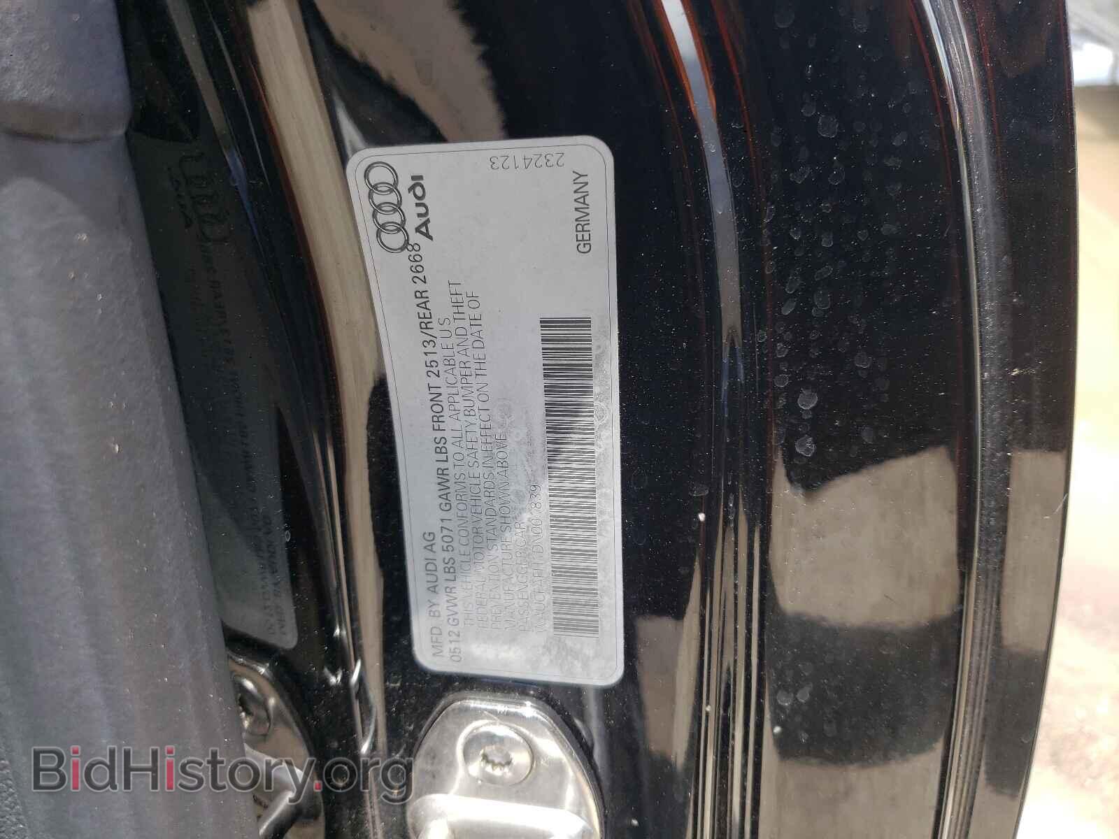 2013 AUDI A5 - VIN: WAUCFAFH1DN001839 - Photo 10