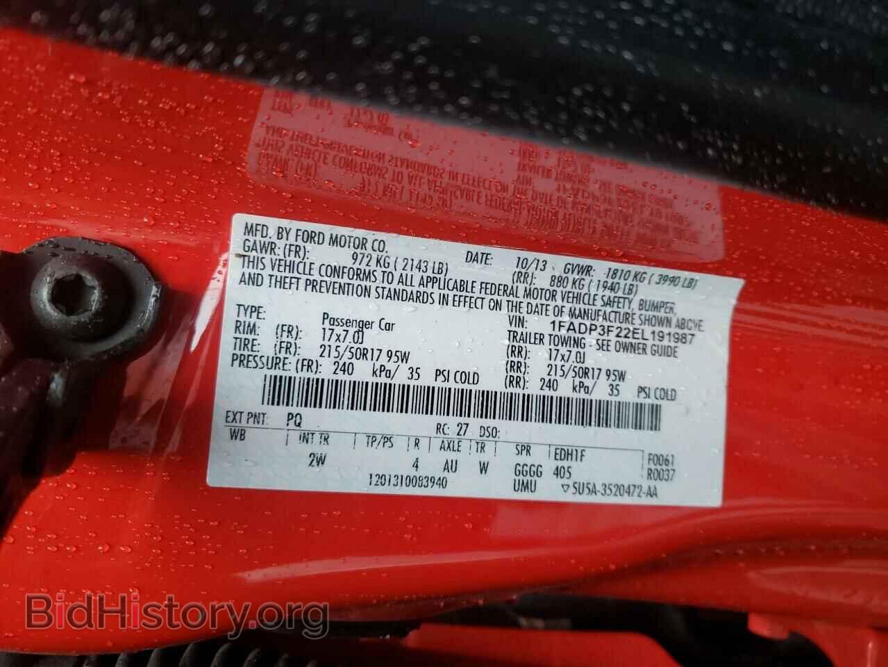 2014 FORD FOCUS - VIN: 1FADP3F22EL191987 - Photo 10