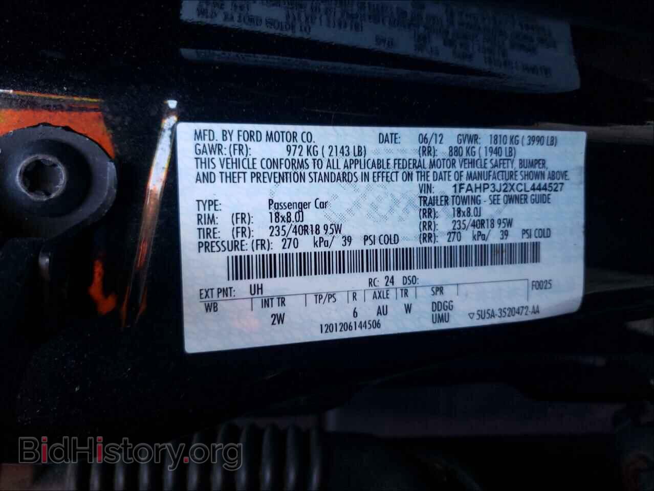 2012 FORD FOCUS - VIN: 1FAHP3J2XCL444527 - Фото 10