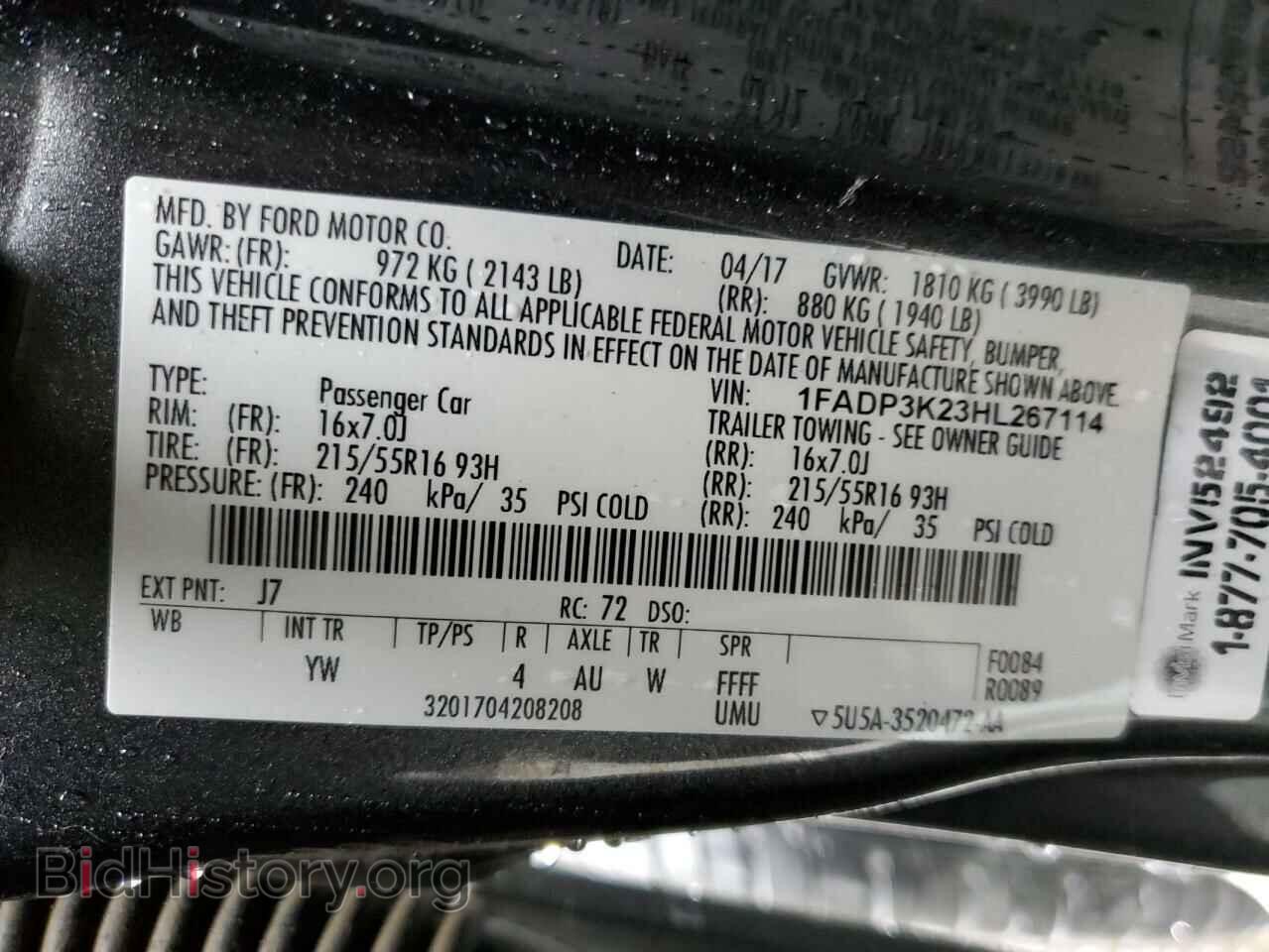 2017 FORD FOCUS - VIN: 1FADP3K23HL267114 - Фото 12