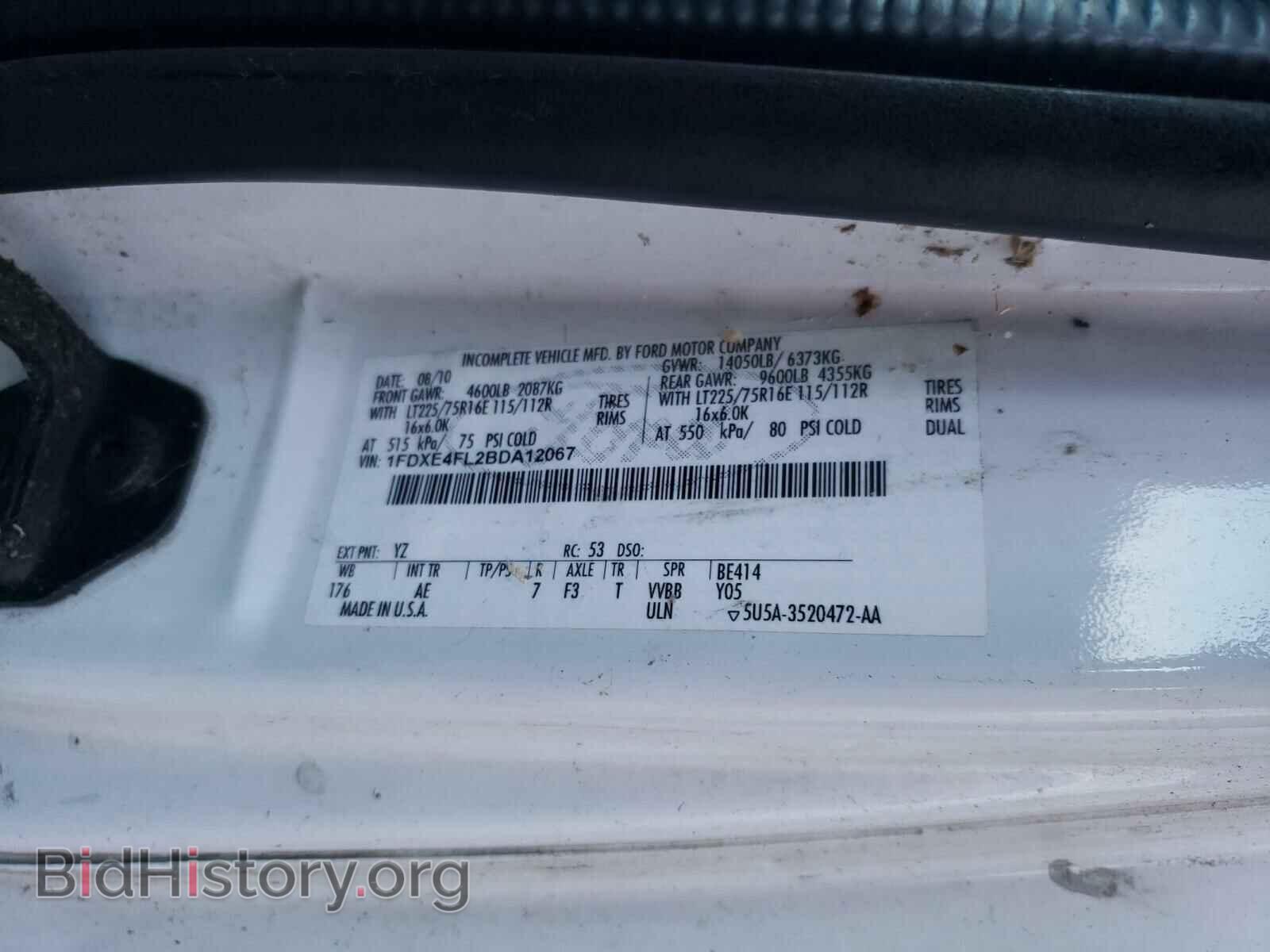 2011 FORD ECONOLINE - VIN: 1FDXE4FL2BDA12067 - Фото 10