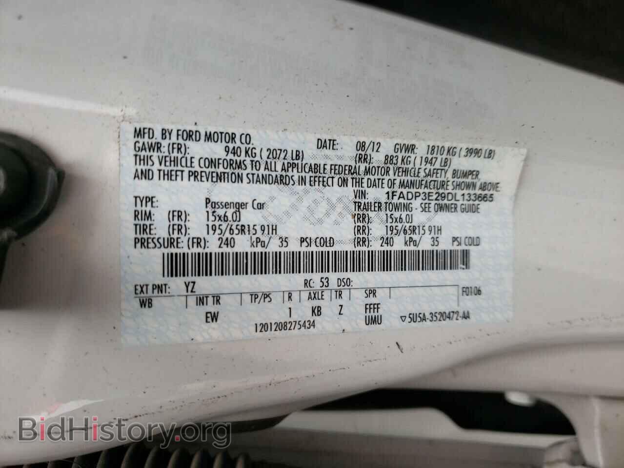 2013 FORD FOCUS - VIN: 1FADP3E29DL133665 - Photo 10