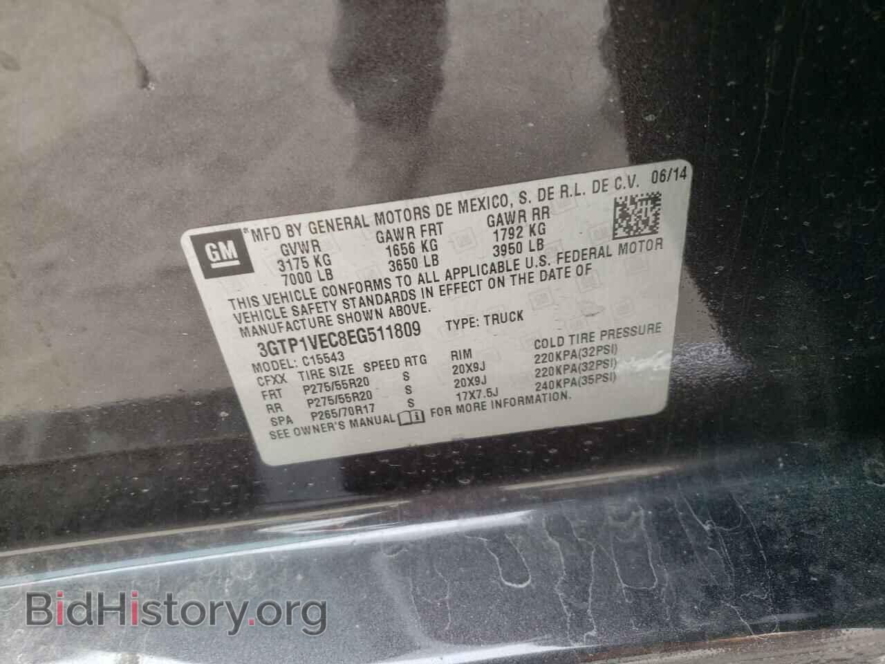 2014 GMC SIERRA - VIN: 3GTP1VEC8EG511809 - Photo 10