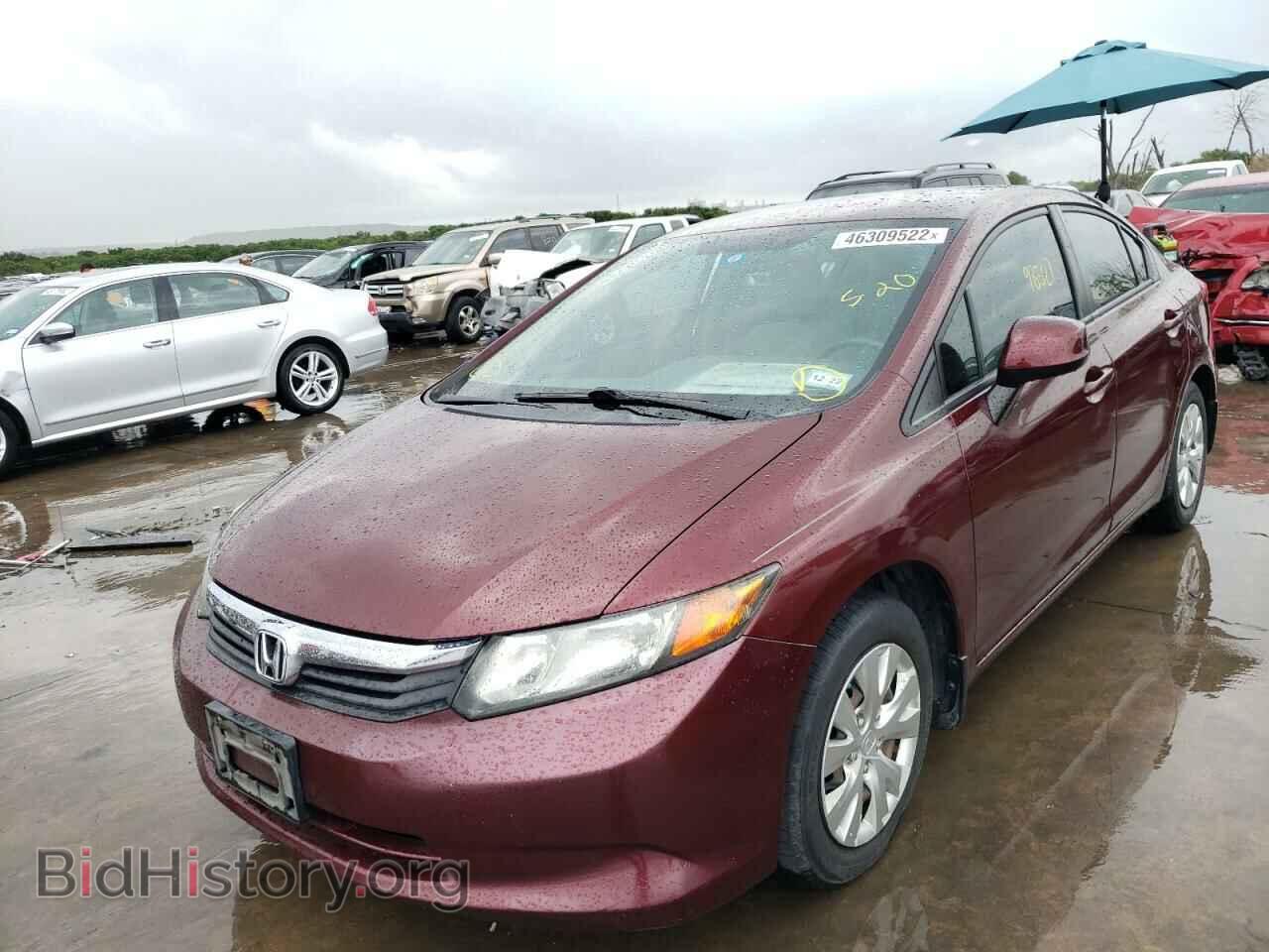 2012 HONDA CIVIC - VIN: 2HGFB2F54CH604591 - Фото 2