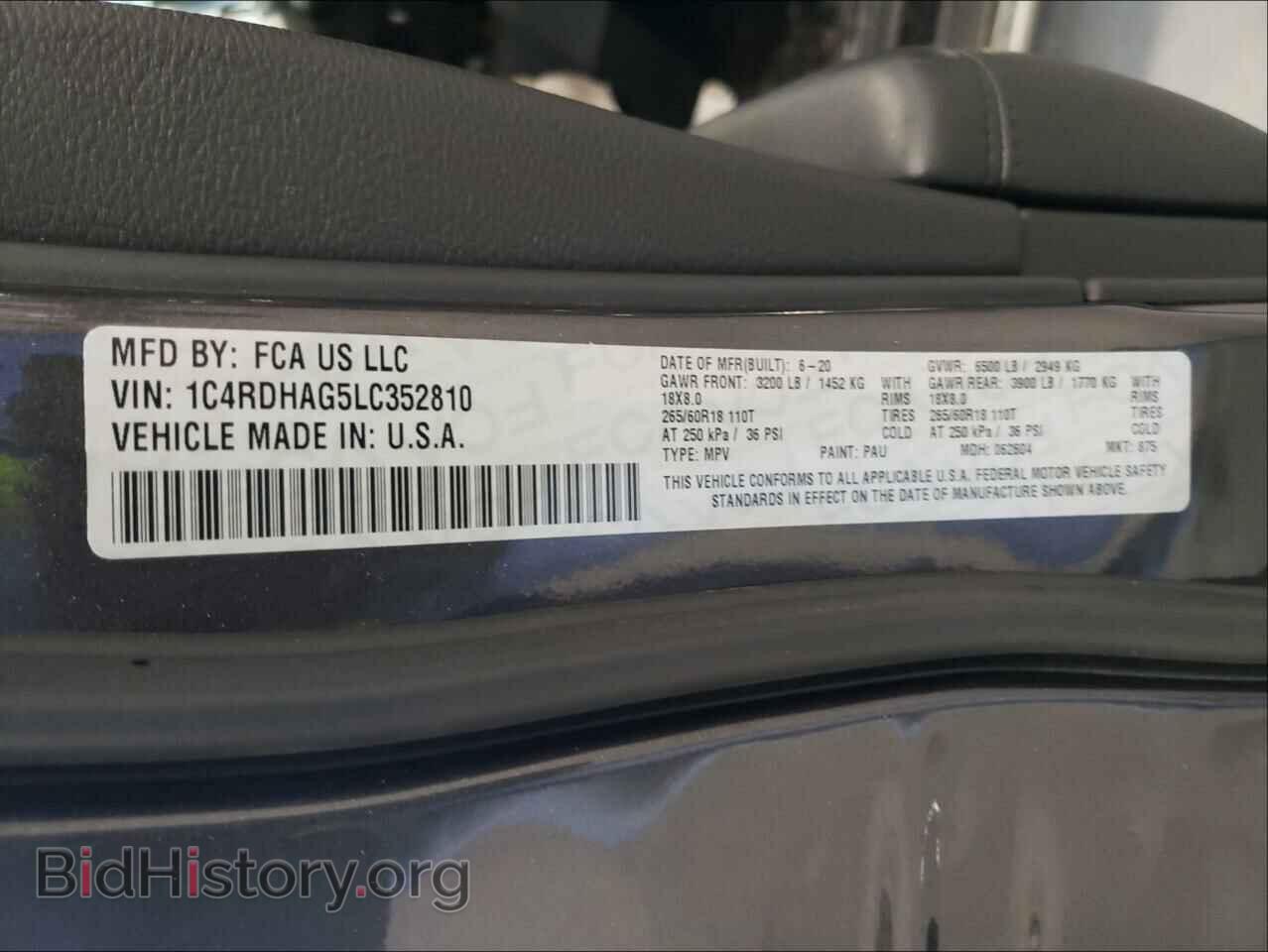 2020 DODGE DURANGO - VIN: 1C4RDHAG5LC352810 - Photo 10