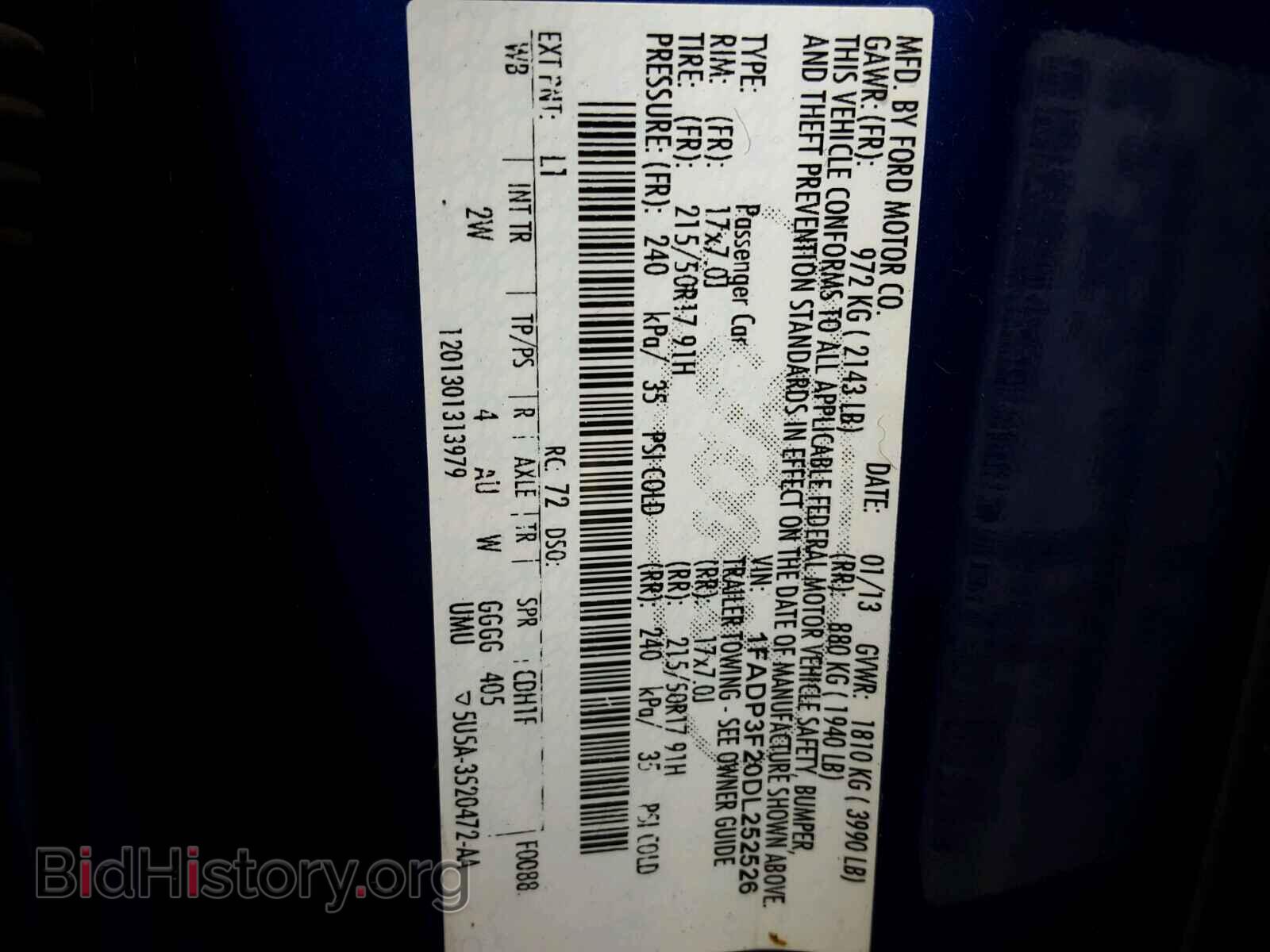 2013 FORD FOCUS - VIN: 1FADP3F20DL252526 - Photo 10
