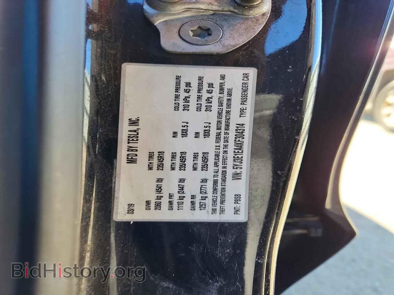 2019 TESLA MODEL 3 - VIN: 5YJ3E1EA4KF304314 - Photo 12