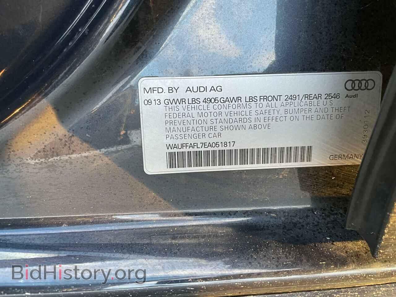 2014 AUDI A4 - VIN: WAUFFAFL7EA051817 - Фото 10