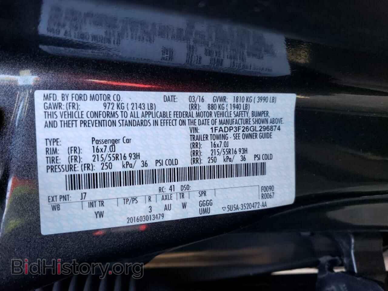 2016 FORD FOCUS - VIN: 1FADP3F26GL296874 - Фото 13