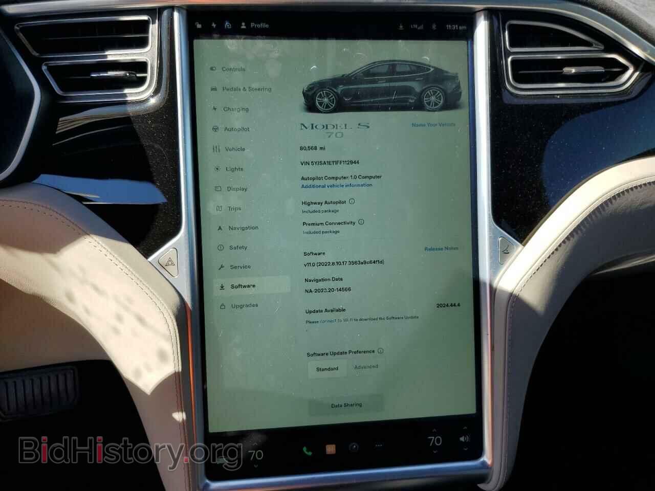 2015 TESLA MODEL S - VIN: 5YJSA1E11FF112944 - Фото 9