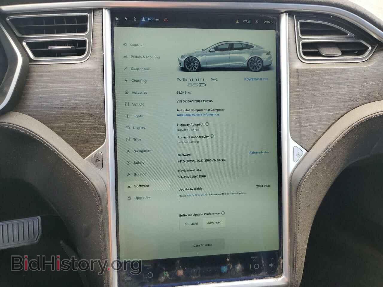 2015 TESLA MODEL S - VIN: 5YJSA1E20FF116265 - Photo 9