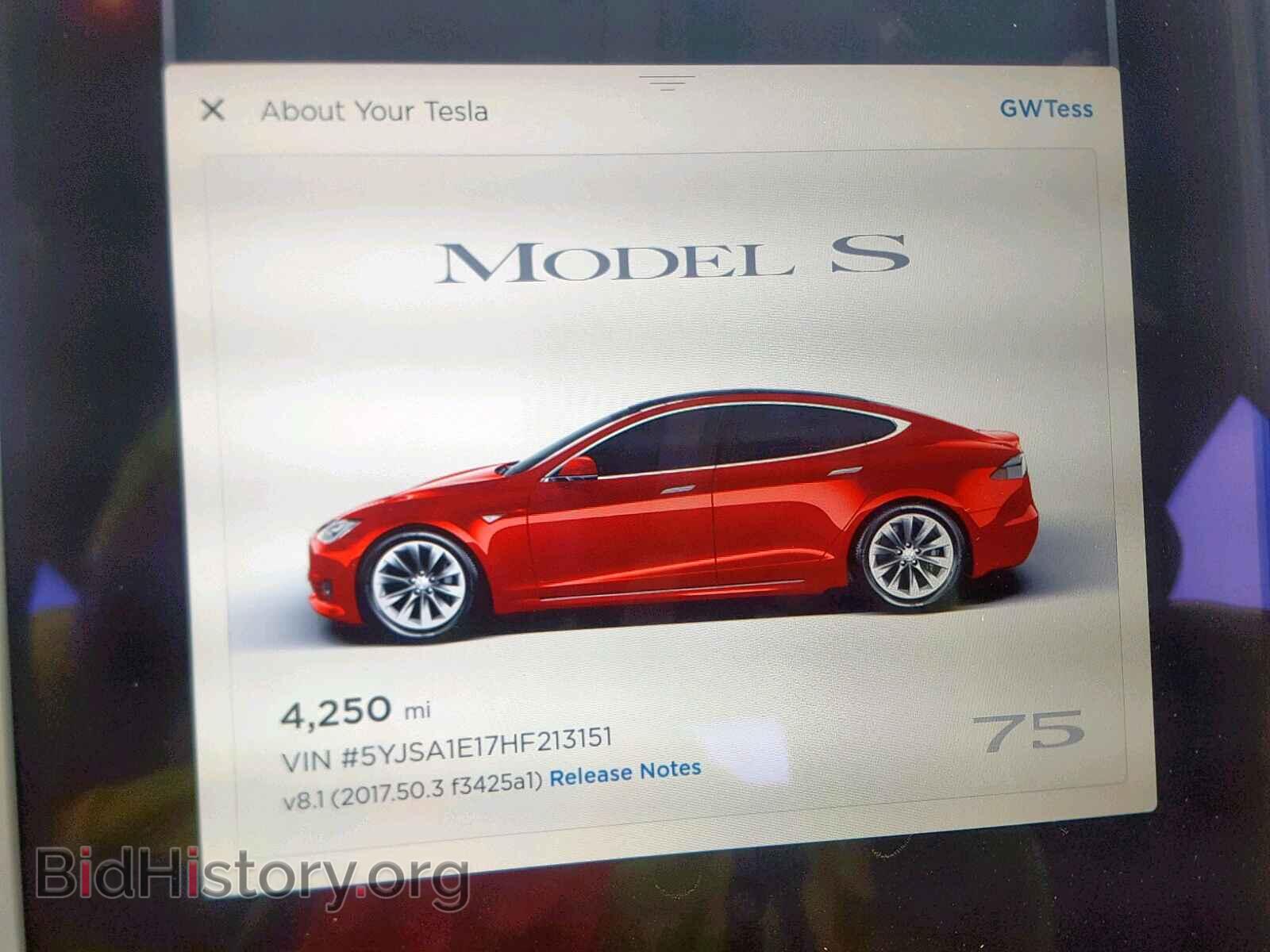 2017 TESLA MODEL S - VIN: 5YJSA1E17HF213151 - Photo 4