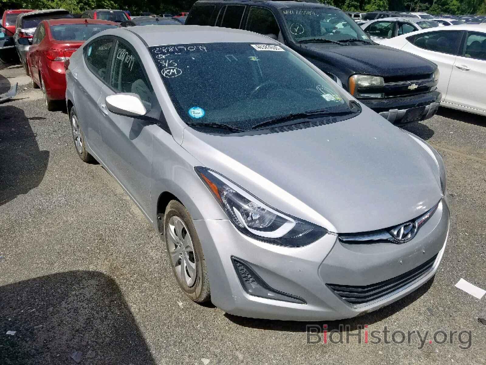 Photo 5NPDH4AE1GH701171 - HYUNDAI ELANTRA 2016