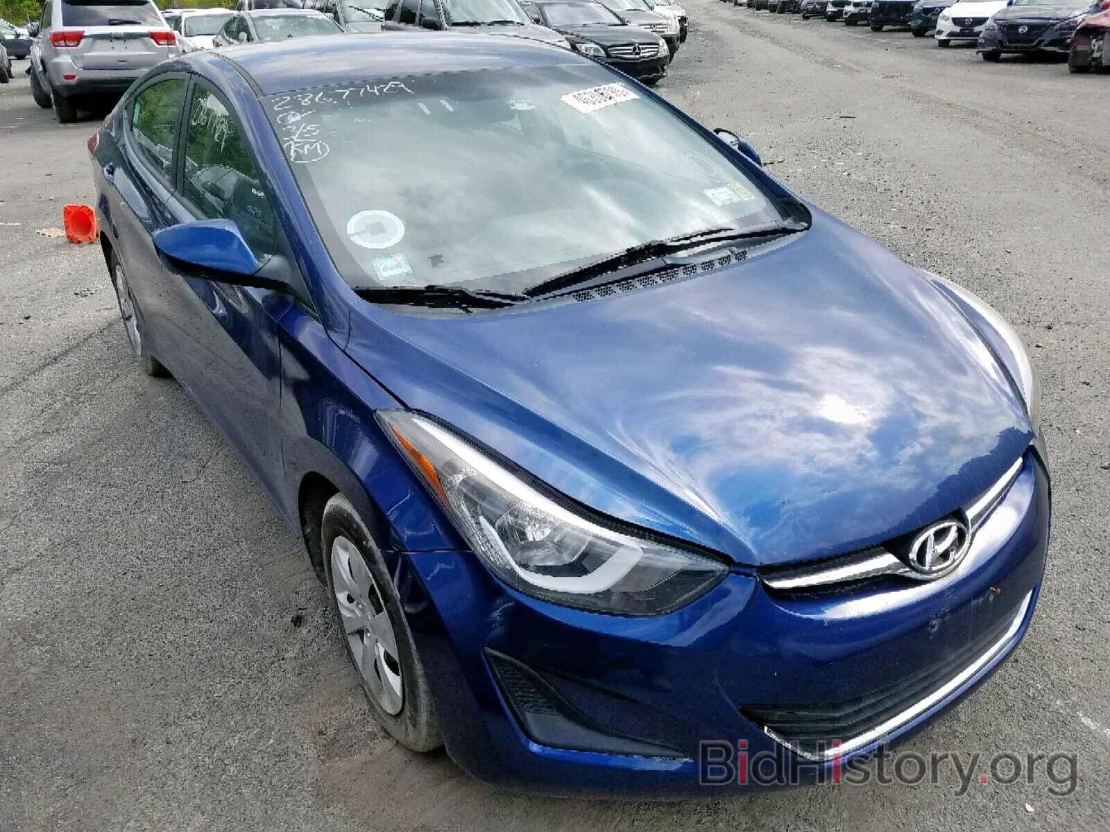 Photo 5NPDH4AE3GH740750 - HYUNDAI ELANTRA 2016