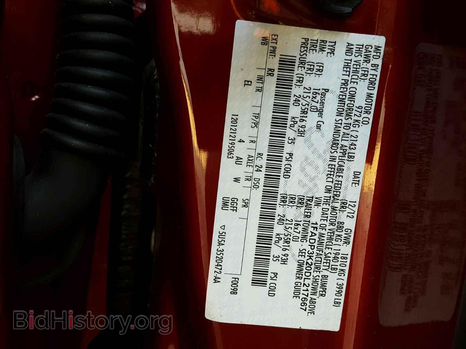 2013 FORD FOCUS - VIN: 1FADP3K20DL217667 - Photo 10