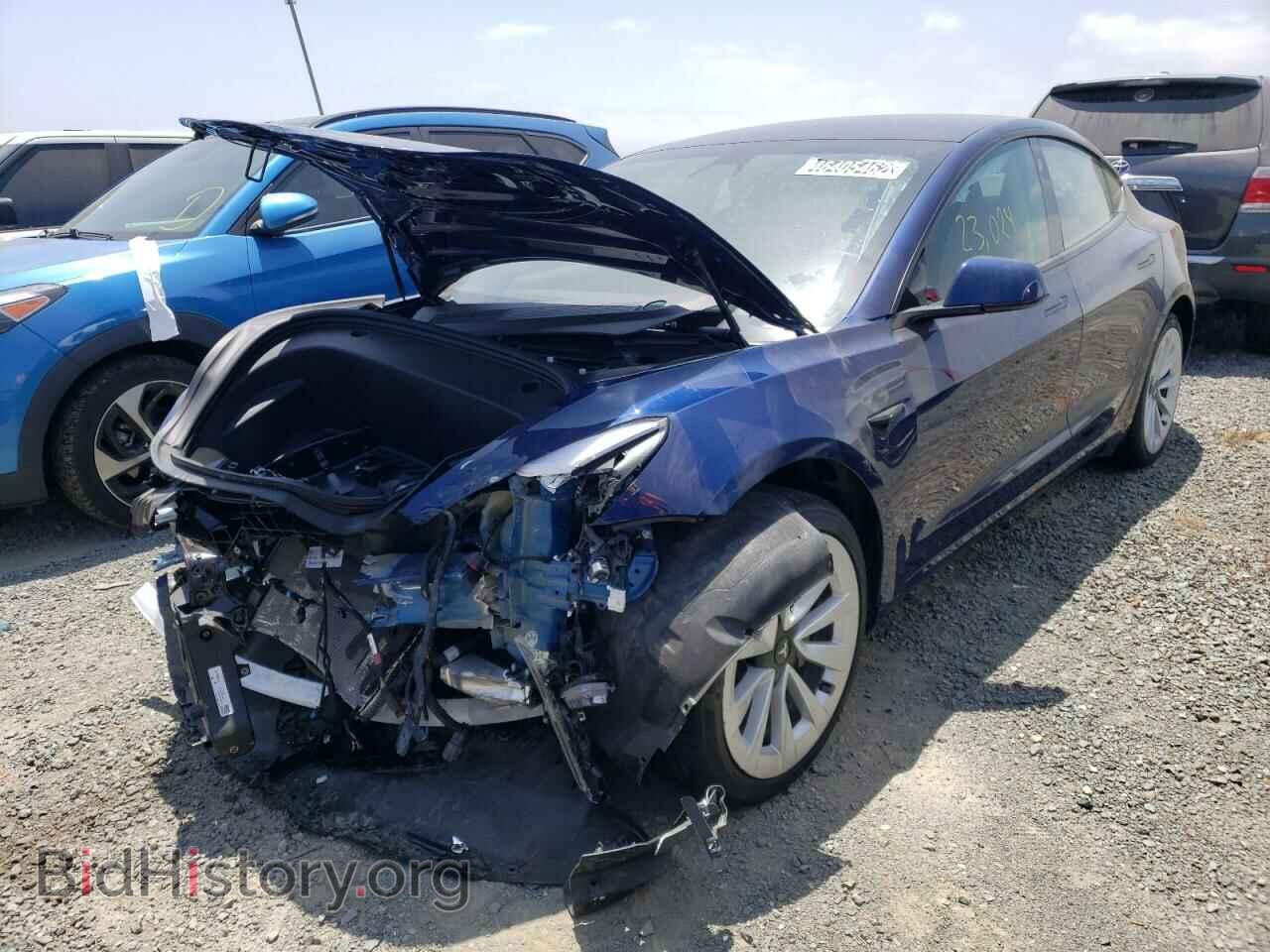 2022 TESLA MODEL 3 - VIN: 5YJ3E1EA7NF143476 - Фото 2