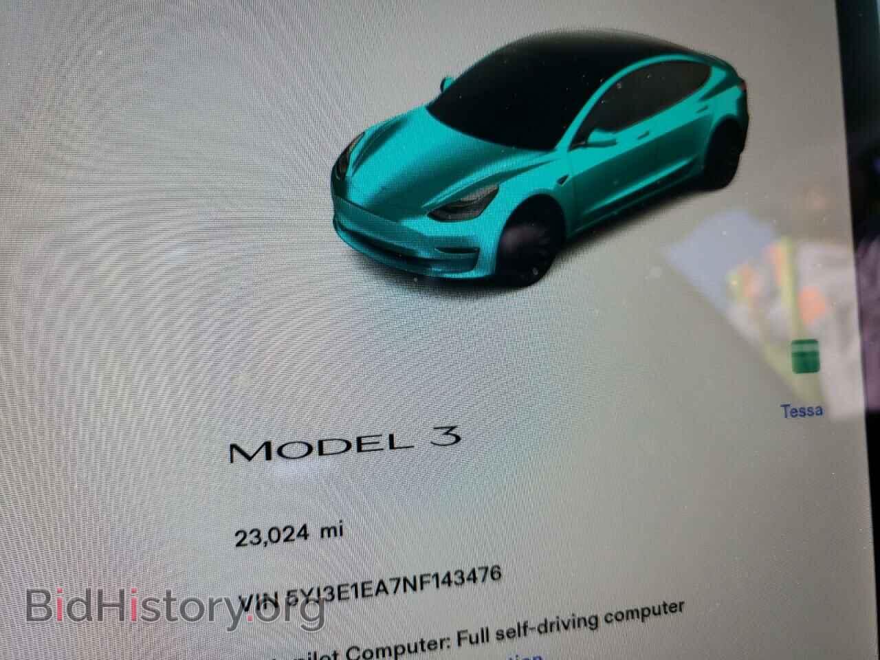 2022 TESLA MODEL 3 - VIN: 5YJ3E1EA7NF143476 - Фото 8