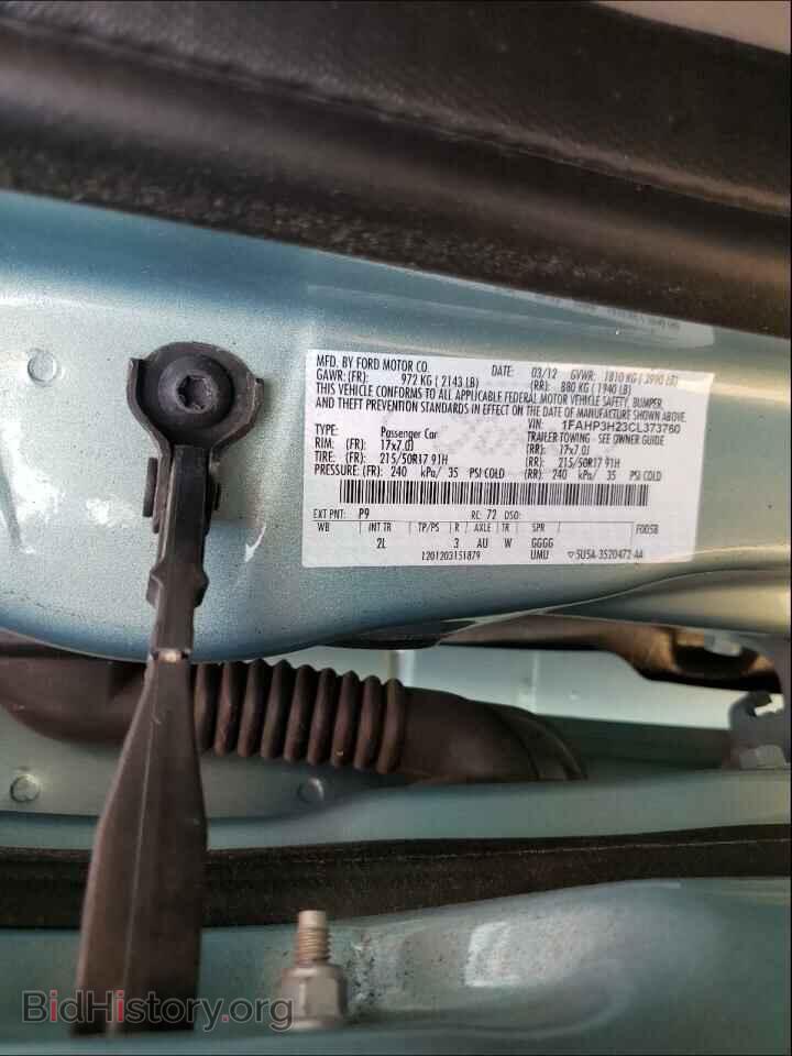 2012 FORD FOCUS - VIN: 1FAHP3H23CL373760 - Фото 10