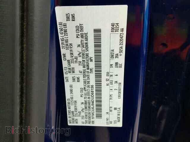 2013 FORD ESCAPE - VIN: 1FMCU0J94DUD68156 - Фото 10