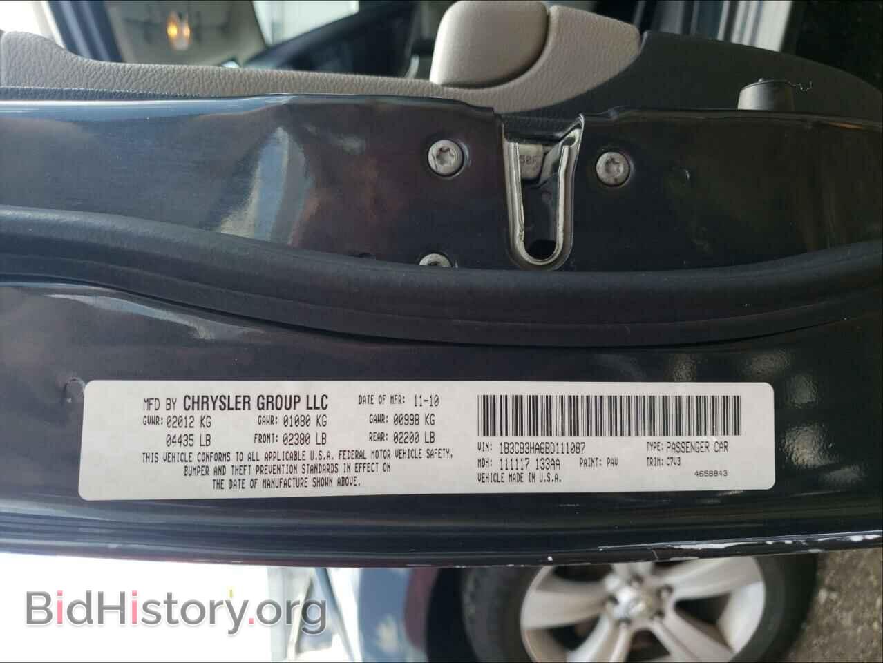 2011 DODGE CALIBER - VIN: 1B3CB3HA6BD111087 - Фото 10