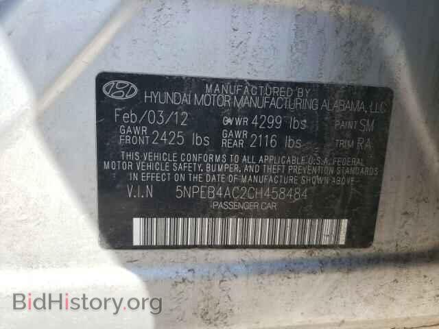 2012 HYUNDAI SONATA - VIN: 5NPEB4AC2CH458484 - Photo 10