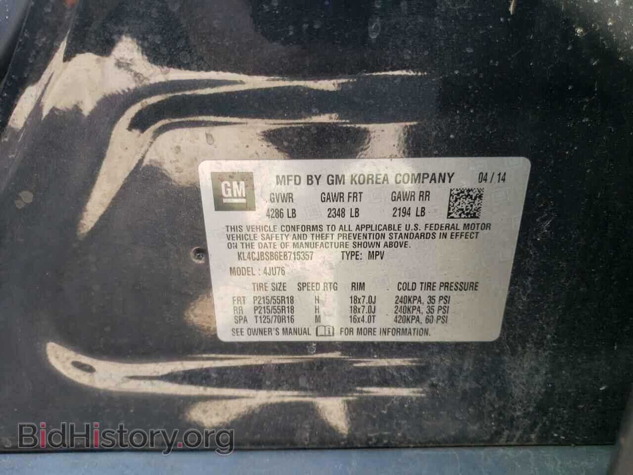 2014 BUICK ENCORE - VIN: KL4CJBSB6EB715357 - Photo 13