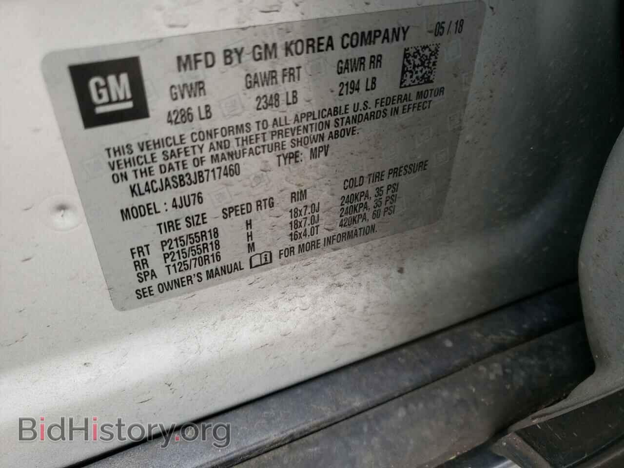 2018 BUICK ENCORE - VIN: KL4CJASB3JB717460 - Photo 10