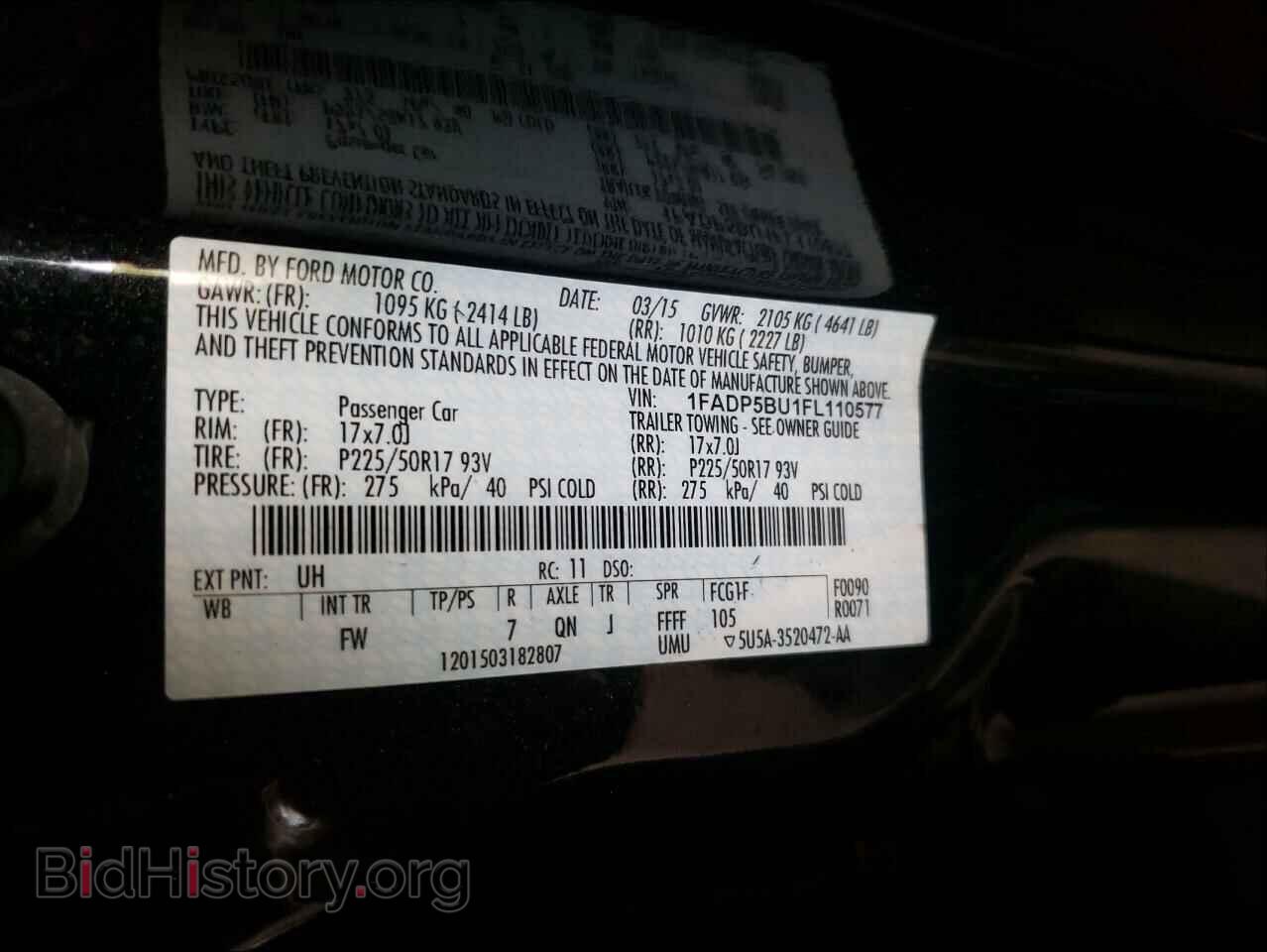 2015 FORD CMAX - VIN: 1FADP5BU1FL110577 - Photo 10