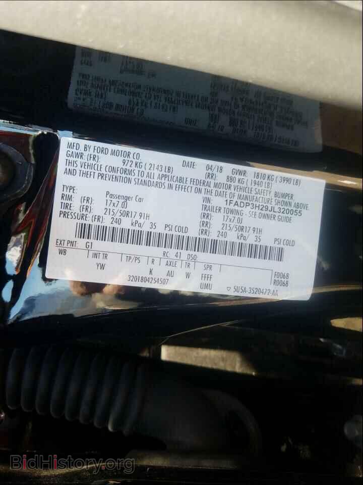 2018 FORD FOCUS - VIN: 1FADP3H29JL320055 - Фото 10