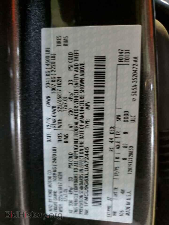 2020 FORD ESCAPE - VIN: 1FMCU9G6XLUA72445 - Фото 13