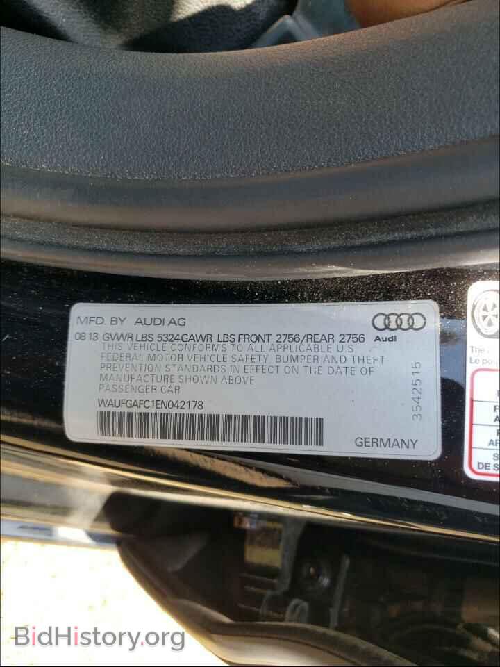 2014 AUDI A6 - VIN: WAUFGAFC1EN042178 - Фото 10