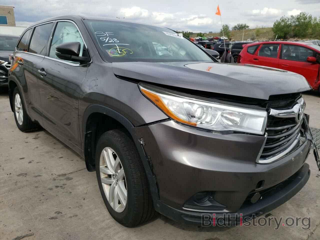 Photo 5TDBKRFH1GS273928 - TOYOTA HIGHLANDER 2016