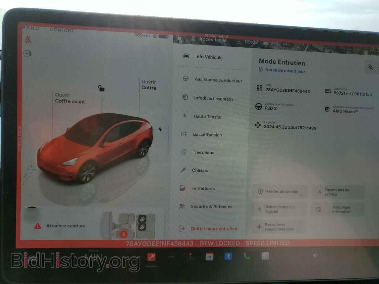 2022 TESLA MODEL Y - VIN: 7SAYGDEE1NF458443 - Photo 9