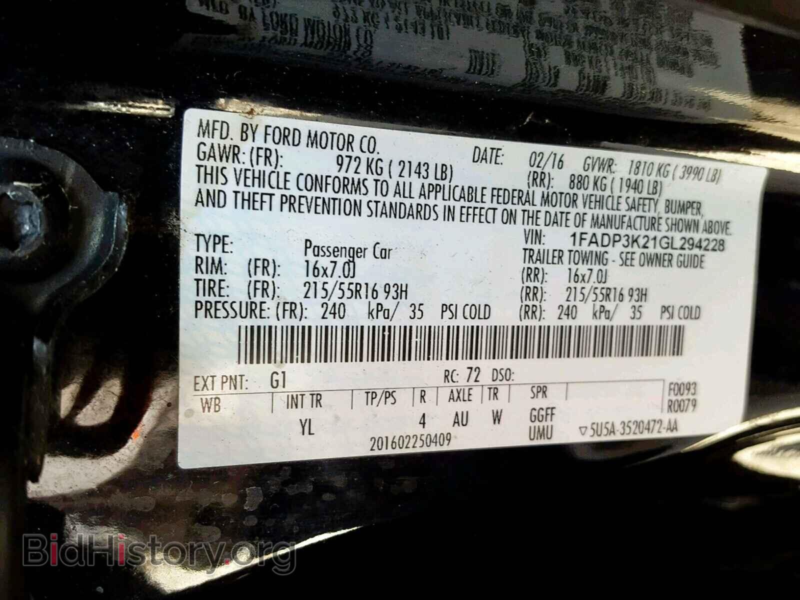 2016 FORD FOCUS SE - VIN: 1FADP3K21GL294228 - Фото 10