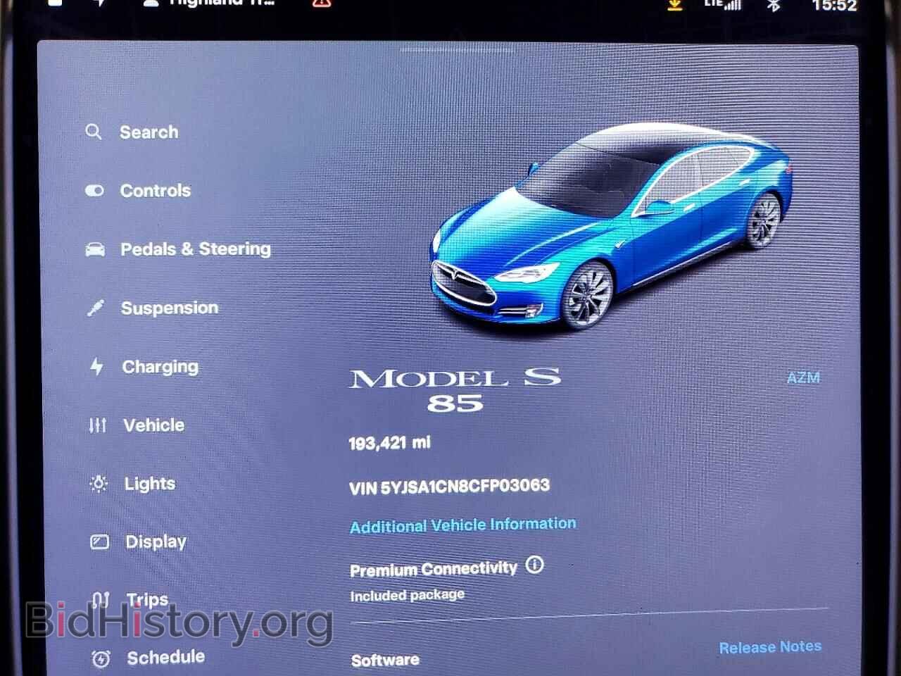 2012 TESLA MODEL S - VIN: 5YJSA1CN8CFP03063 - Photo 9