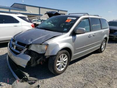 2014 Dodge CARAVAN Grand Cara, silver — VIN 2C4RDGCG9ER320153, Copart