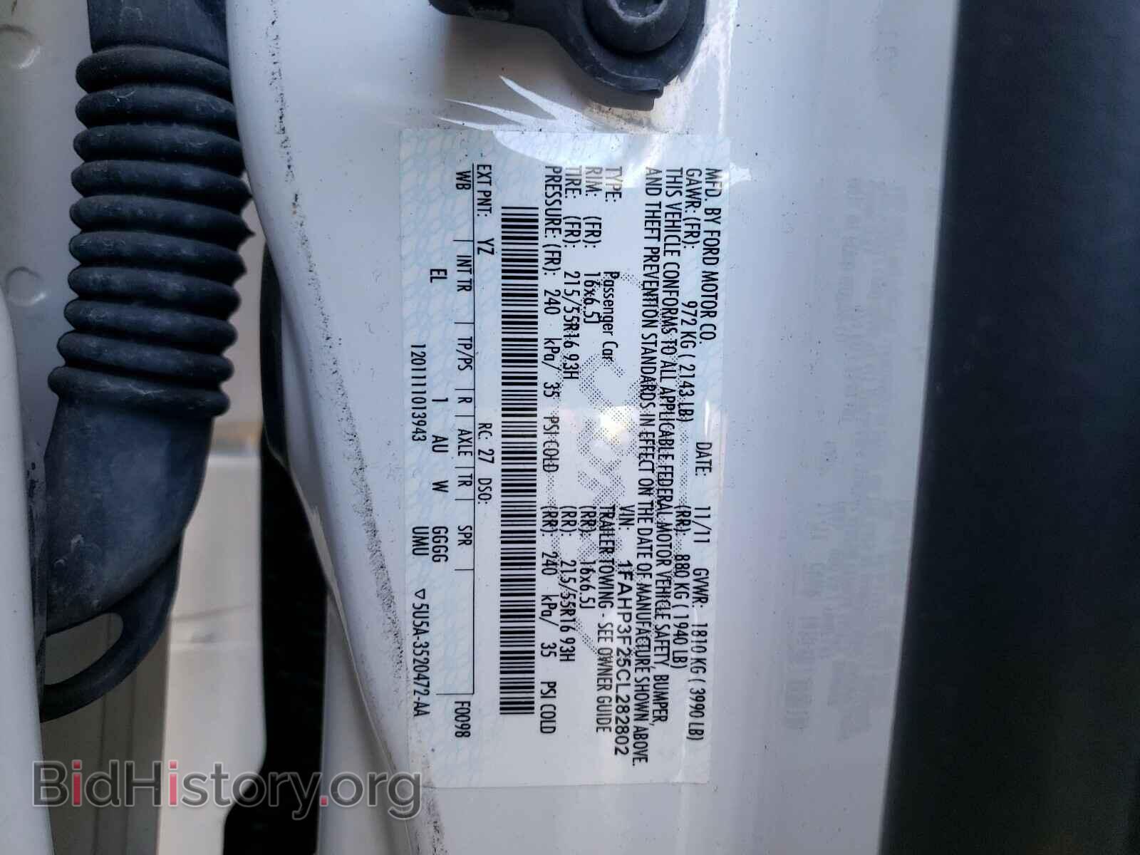 2012 FORD FOCUS - VIN: 1FAHP3F25CL282802 - Фото 10