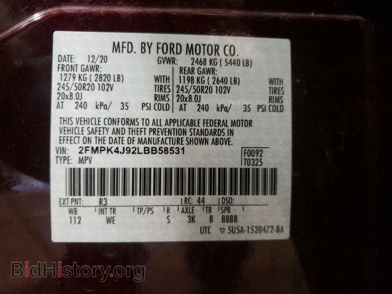 2020 FORD EDGE - VIN: 2FMPK4J92LBB58531 - Photo 10