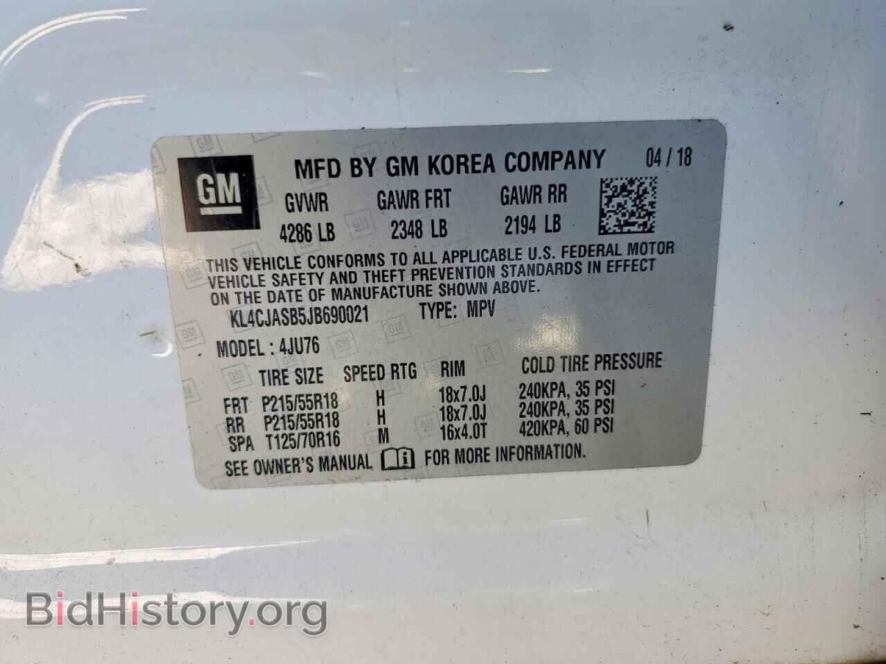 2018 BUICK ENCORE - VIN: KL4CJASB5JB690021 - Photo 14