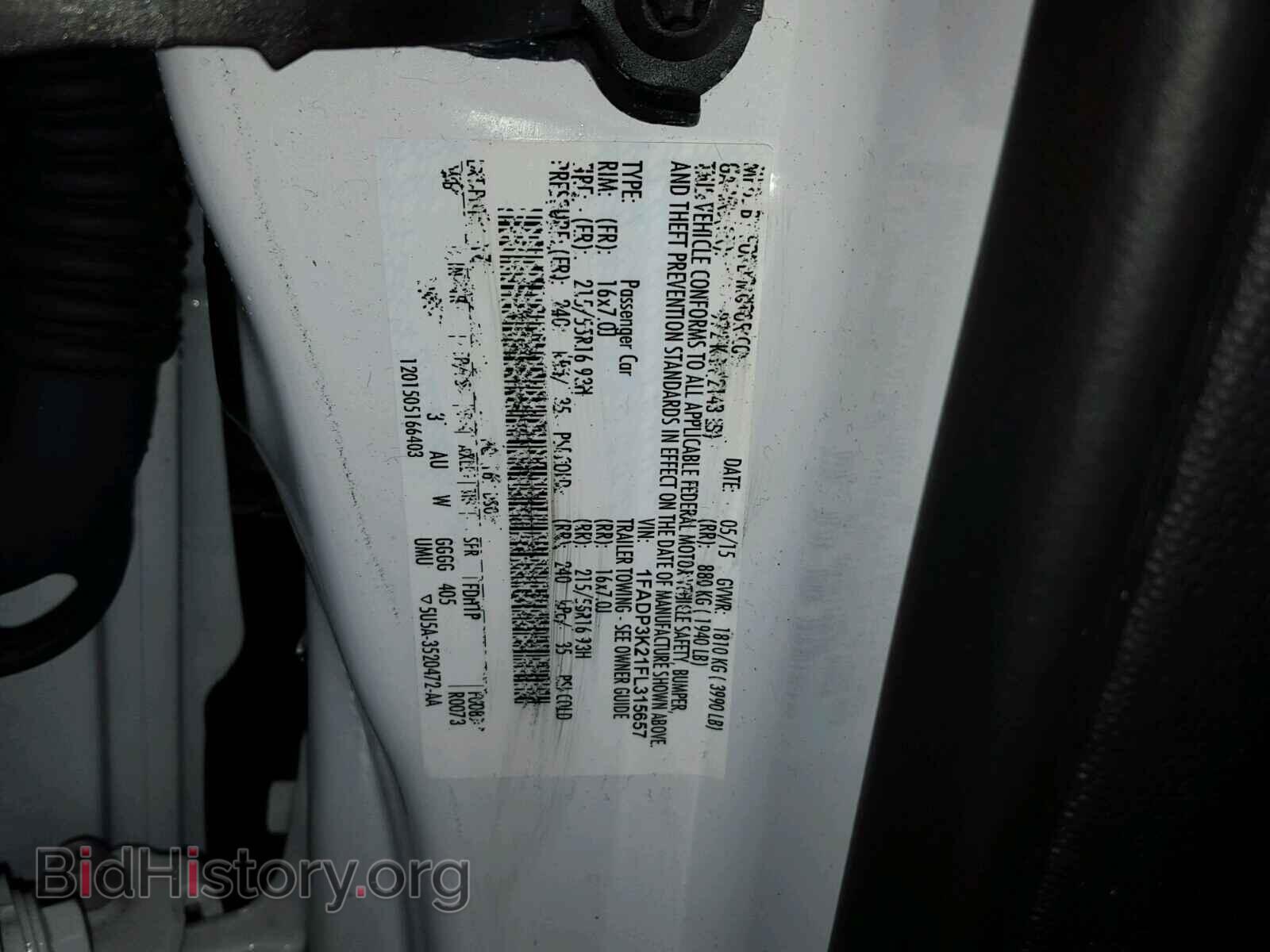 2015 FORD FOCUS - VIN: 1FADP3K21FL315657 - Photo 10