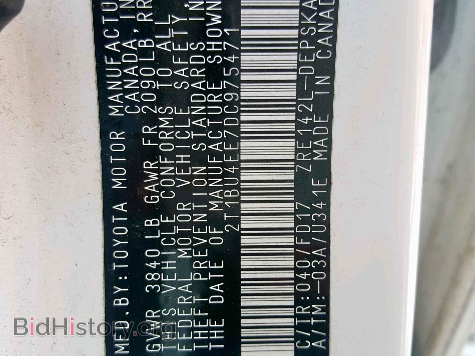 2013 TOYOTA COROLLA BA - VIN: 2T1BU4EE7DC975471 - Фото 10