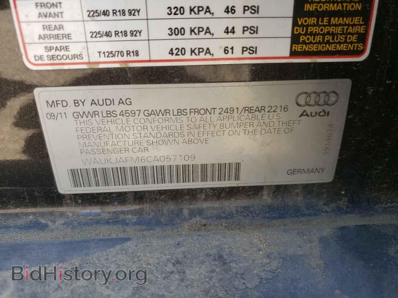 2012 AUDI A3 - VIN: WAUKJAFM6CA057109 - Фото 10
