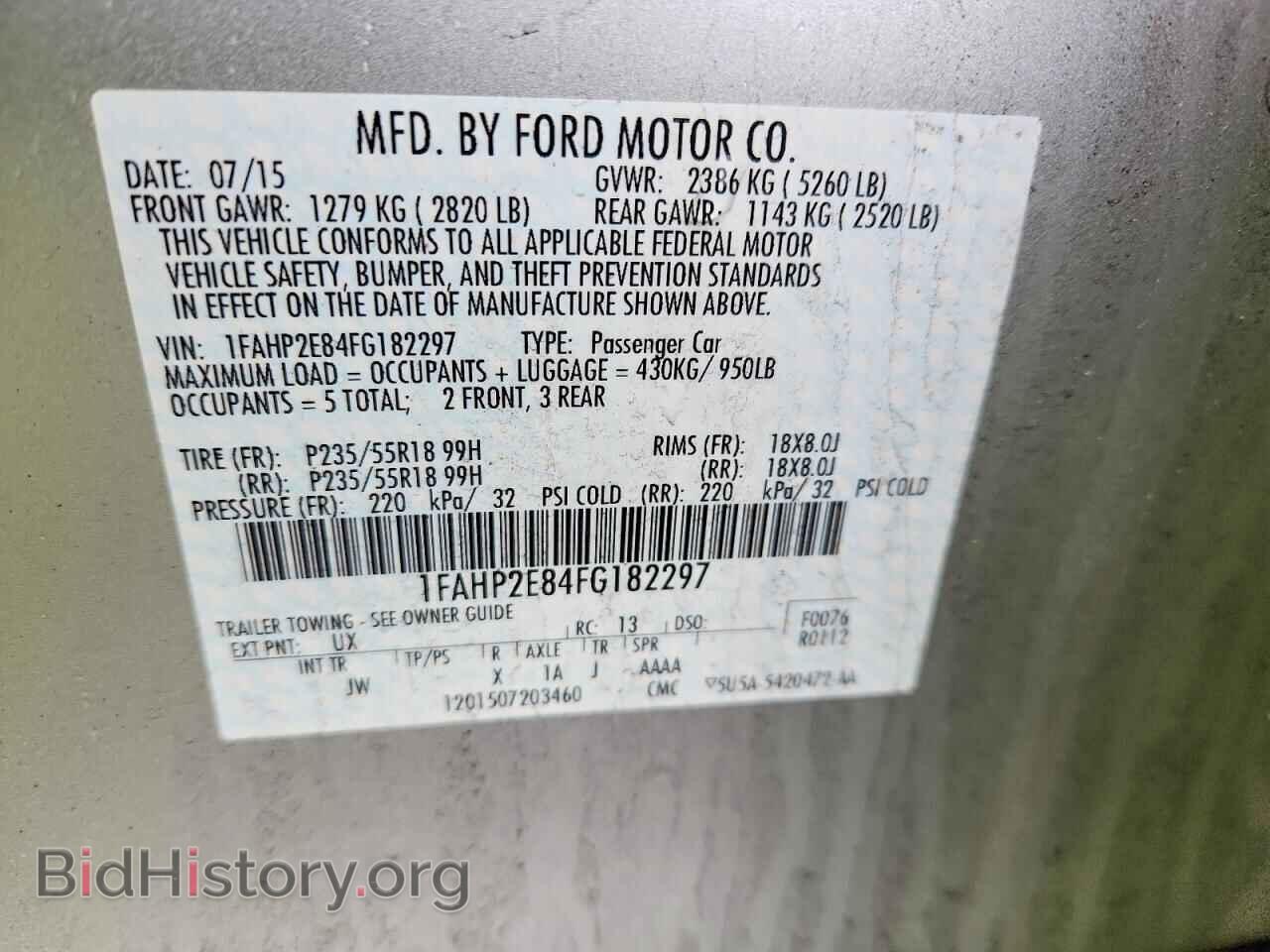 2015 FORD TAURUS - VIN: 1FAHP2E84FG182297 - Photo 12