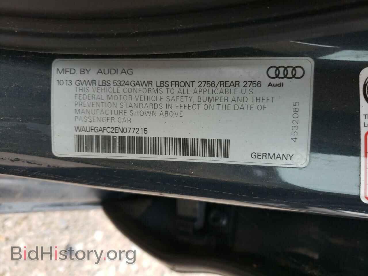 2014 AUDI A6 - VIN: WAUFGAFC2EN077215 - Фото 10
