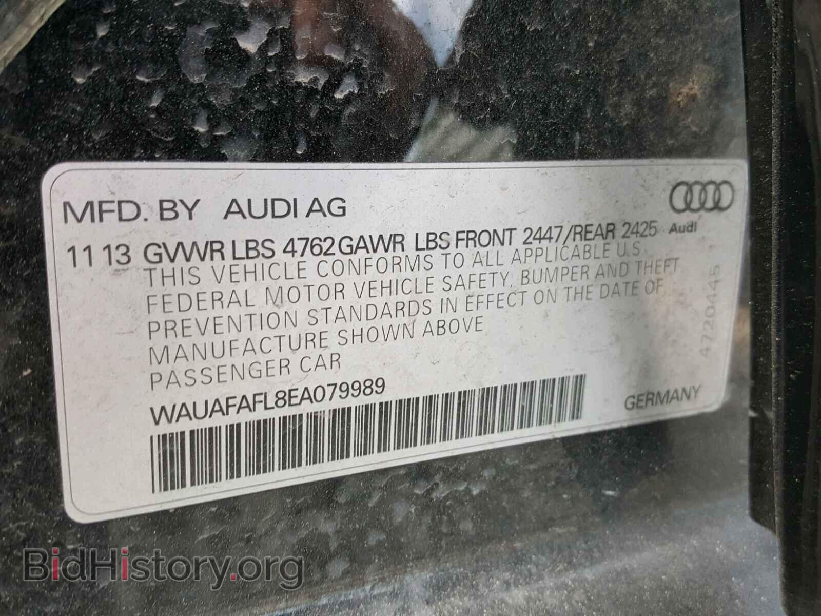 2014 AUDI A4 - VIN: WAUAFAFL8EA079989 - Фото 10