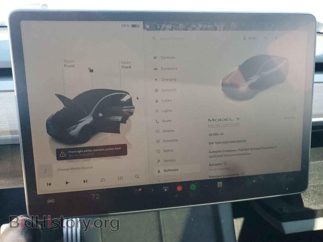 2022 TESLA MODEL Y - VIN: 7SAYGDEF4NF468330 - Фото 9