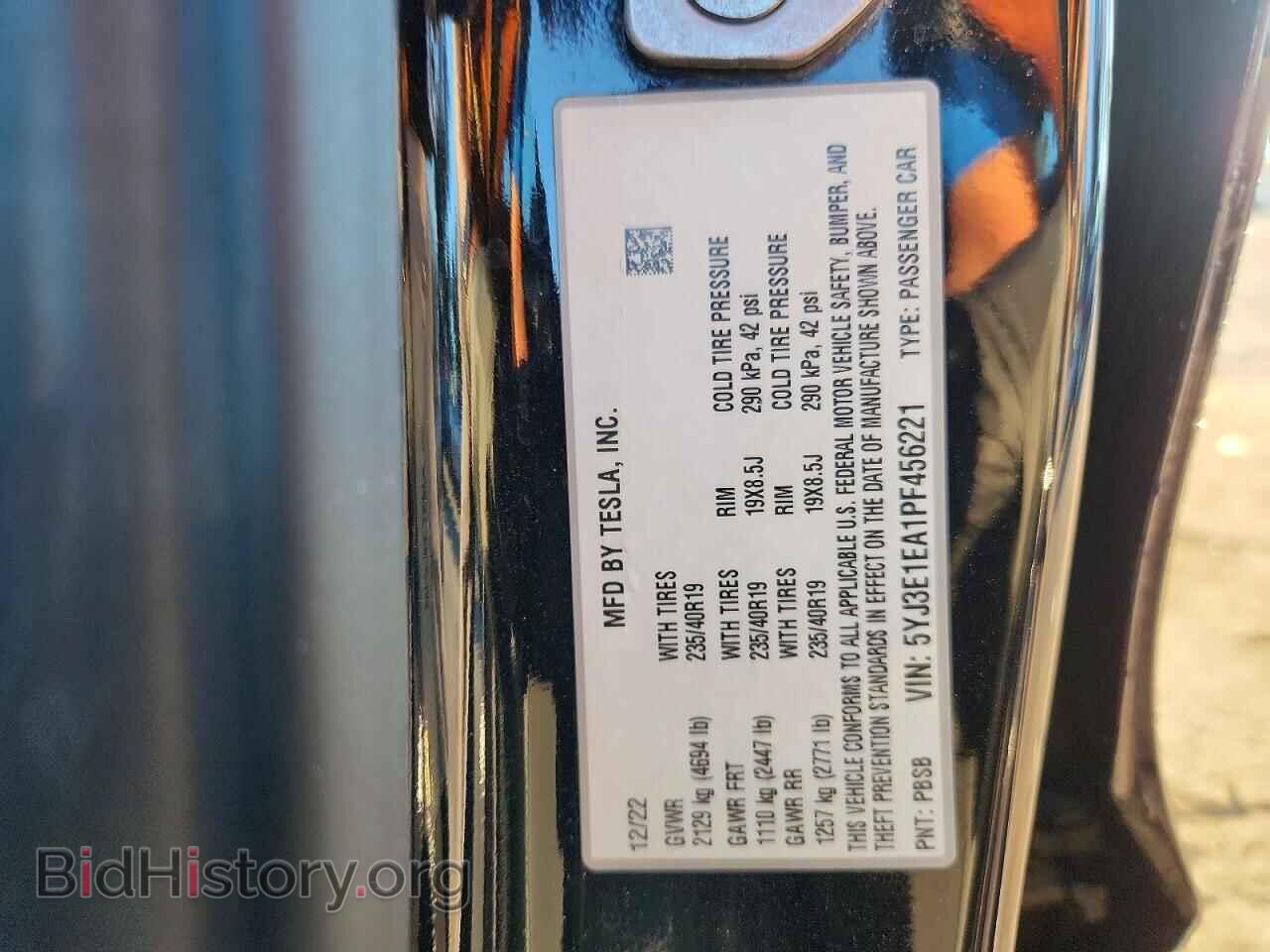 2023 TESLA MODEL 3 - VIN: 5YJ3E1EA1PF456221 - Фото 12