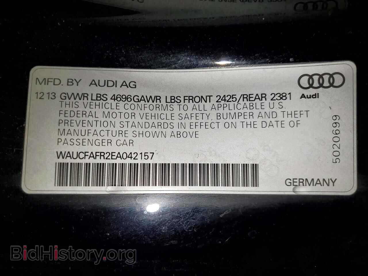 2014 AUDI A5 - VIN: WAUCFAFR2EA042157 - Photo 12
