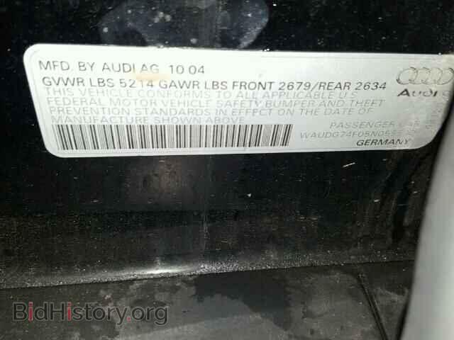 2005 AUDI A6 - VIN: WAUDG74F05N055530 - Фото 10